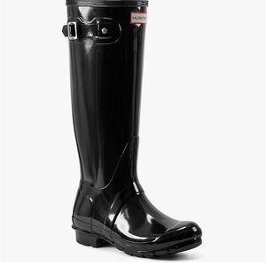 Hunter Women's Black Tall Rain Boots